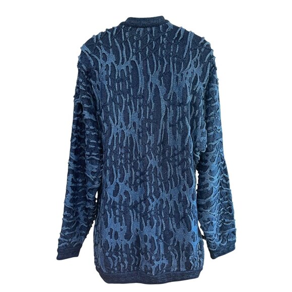 New Coogi 3D Vintage Blue Textured Sweater | Unisex Sweater or Sweater Dress | S - Picture 9 of 9